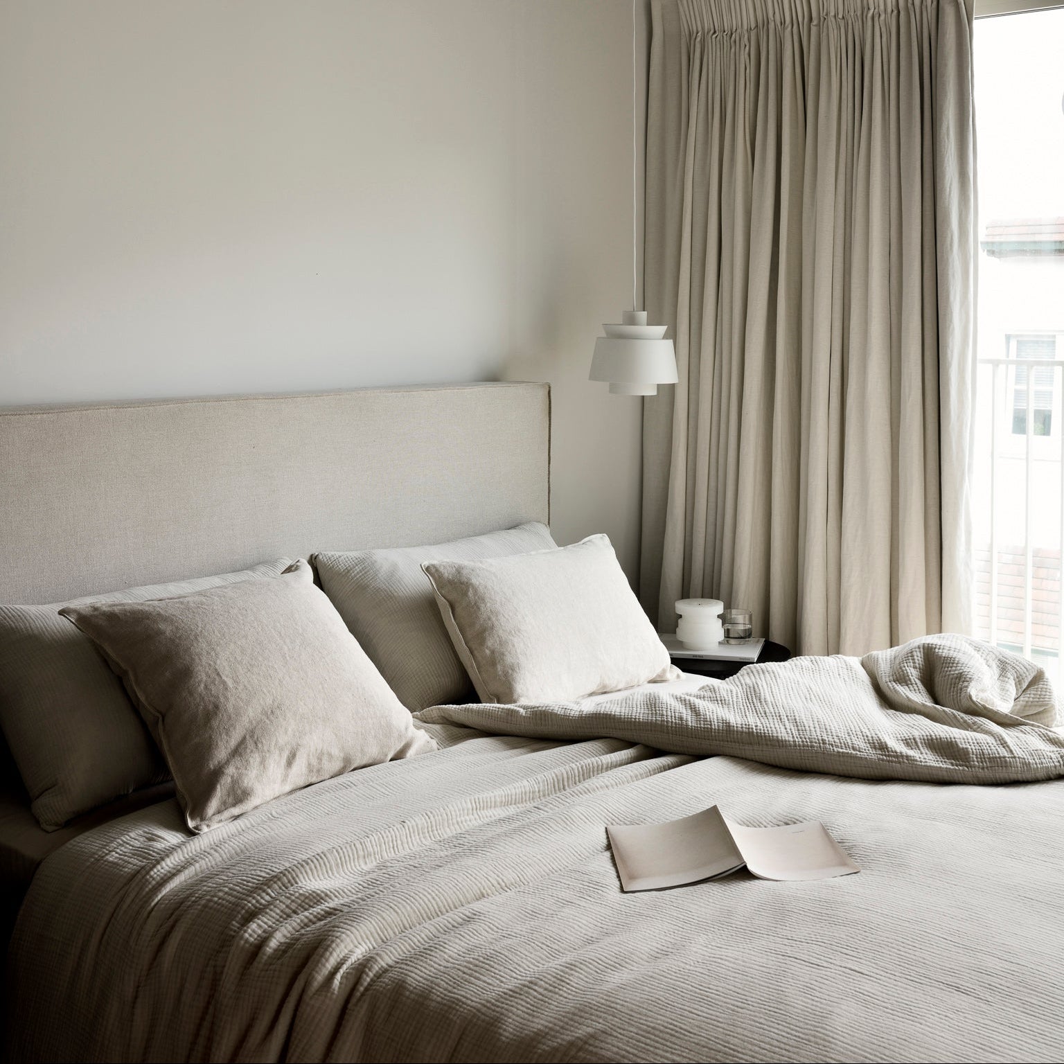 Ethnicraft Revive Bed Removable Cover, FSC-certified solid wood furniture by Belgian brand