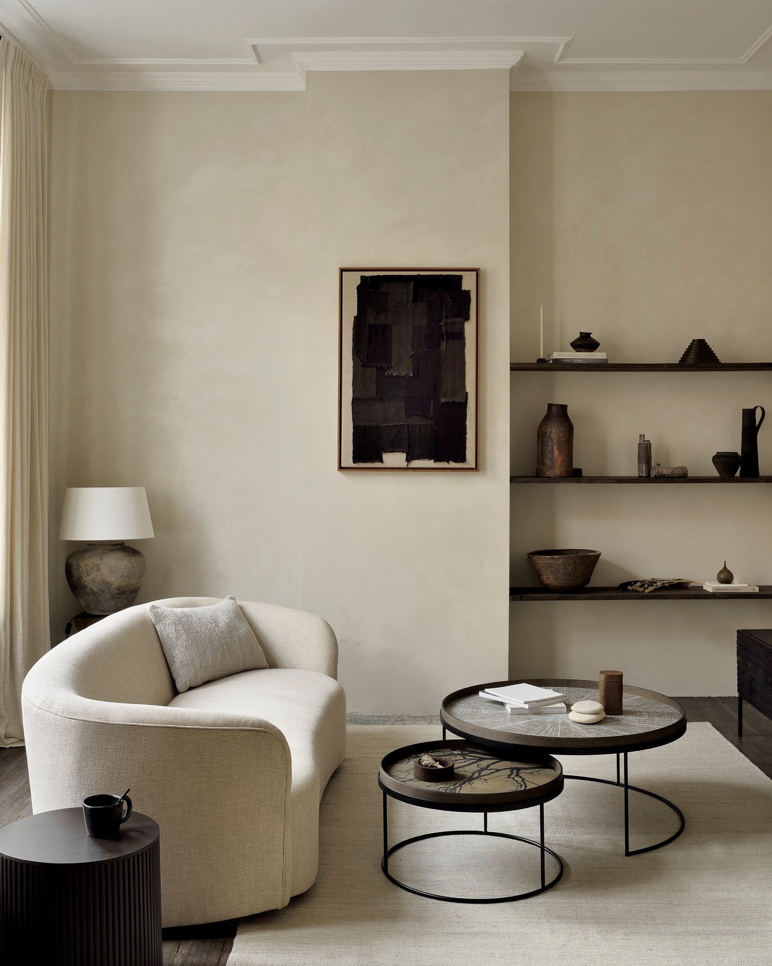 Tray Round Coffee Table Set