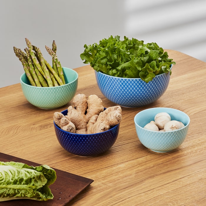 Lyngby Porcelain Rhombe Color Bowls