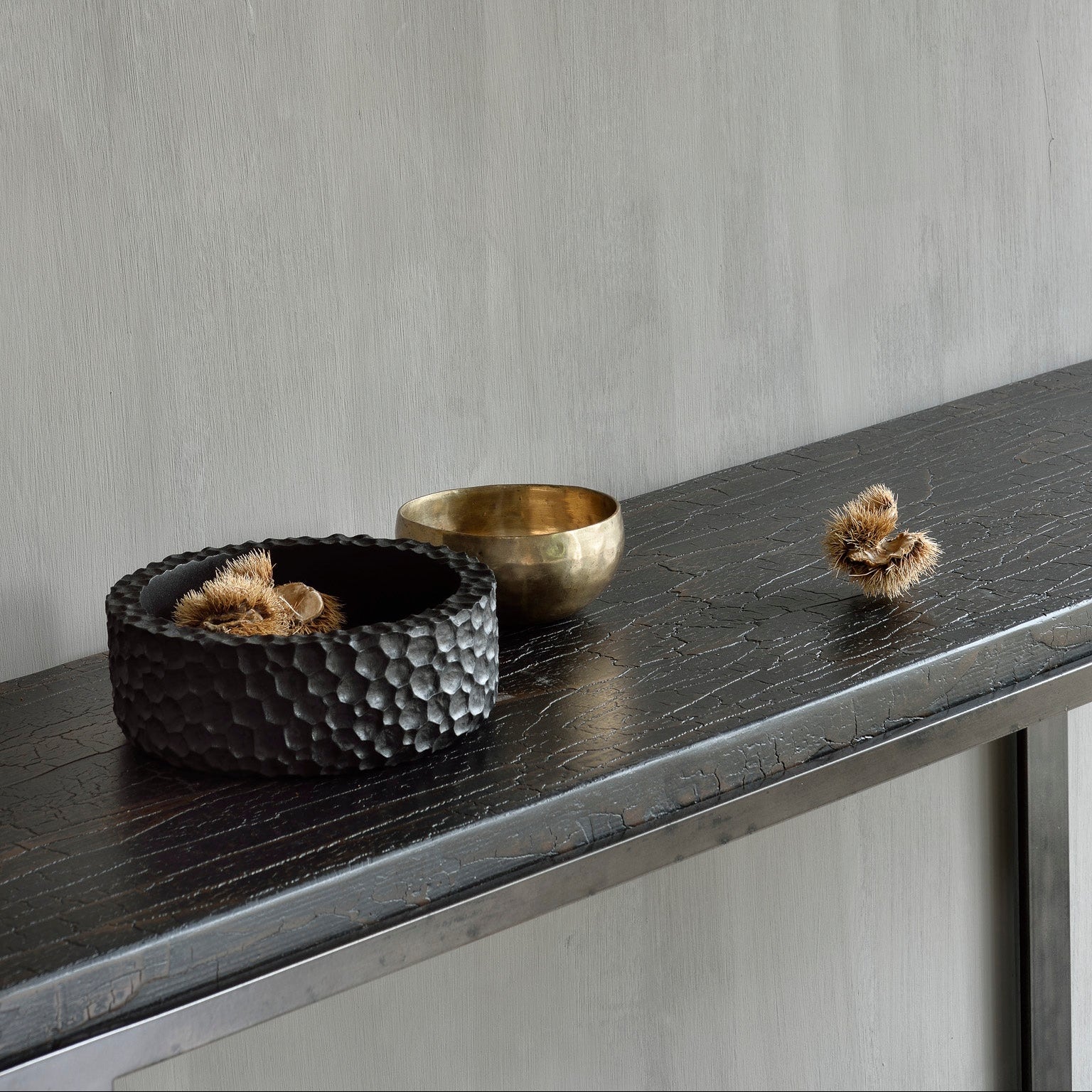 Ethnicraft Chopped Bowl Set in mahogany, FSC-certified solid mahogany