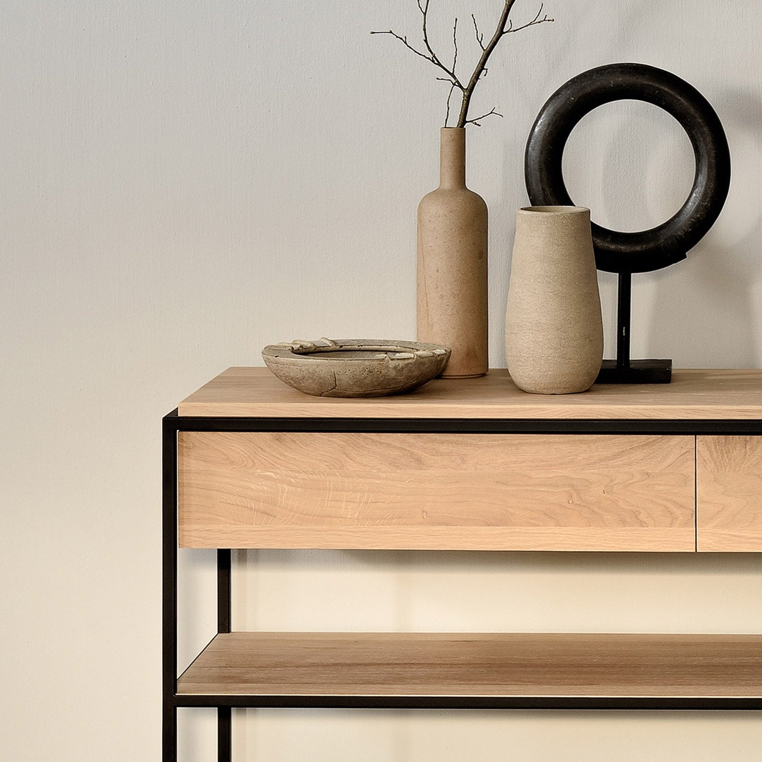 Ethnicraft Monolit Console in oak, FSC-certified solid oak