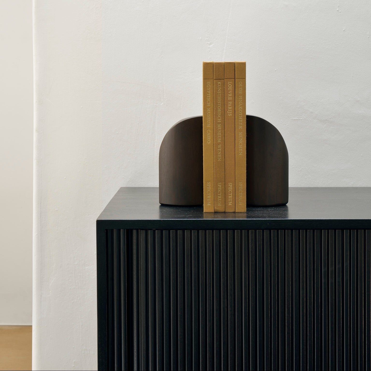 Ethnicraft PI Book Ends- Mahogany in mahogany, FSC-certified solid mahogany