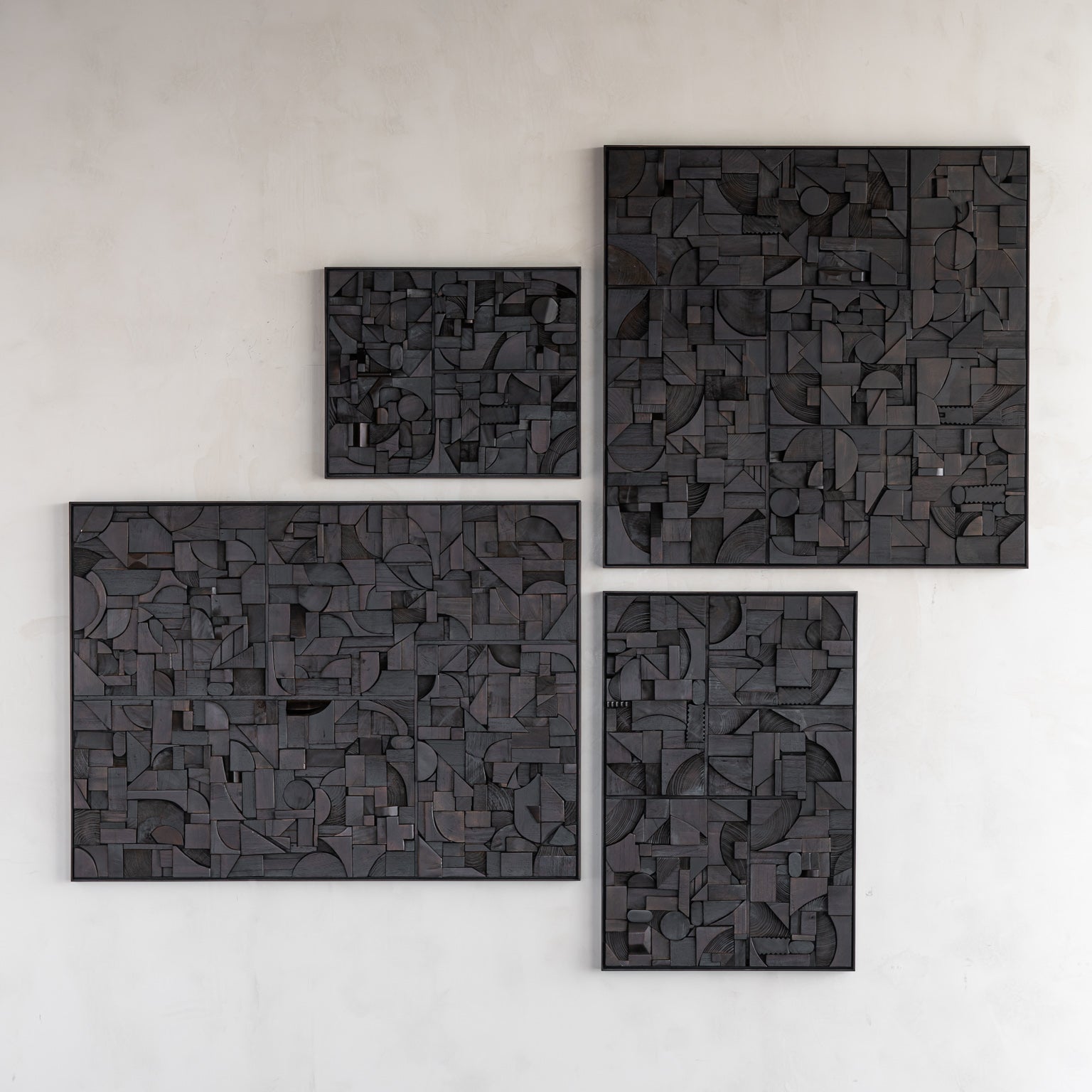 Ethnicraft Bricks Wall Art, FSC-certified solid wood furniture by Belgian brand