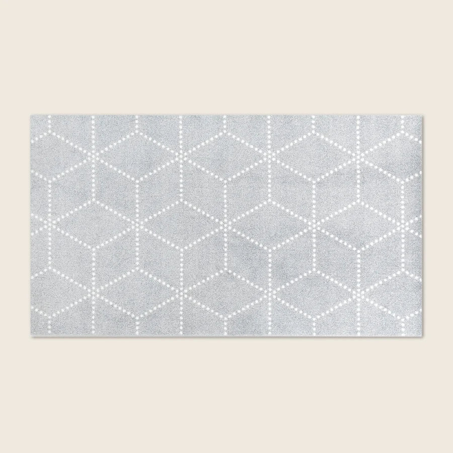 Heymat Hagl All Weather Doormat in Silver Grey, recycled PET yarn doormat, Norwegian sustainable design