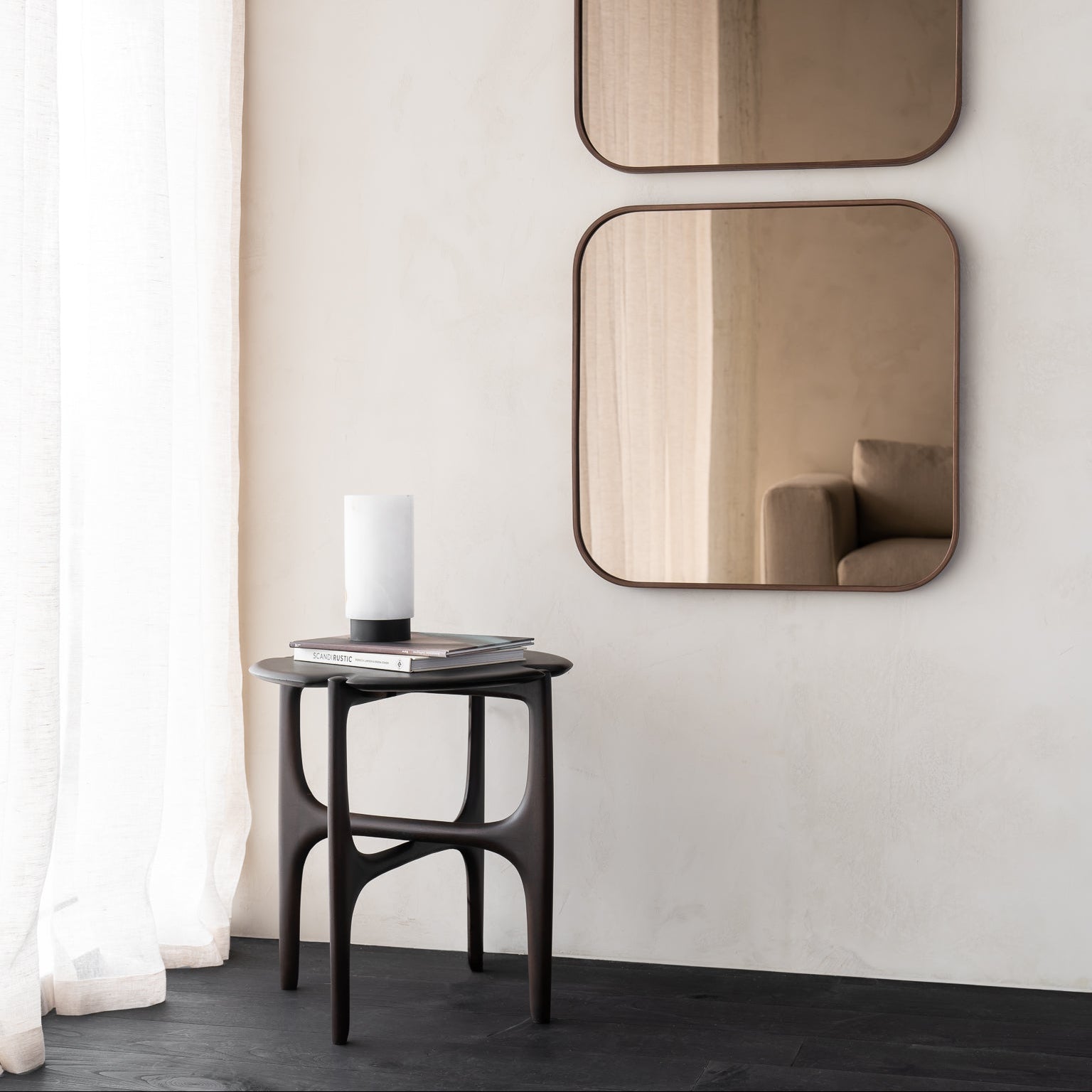 Ethnicraft PI Side Table, FSC-certified solid wood furniture by Belgian brand