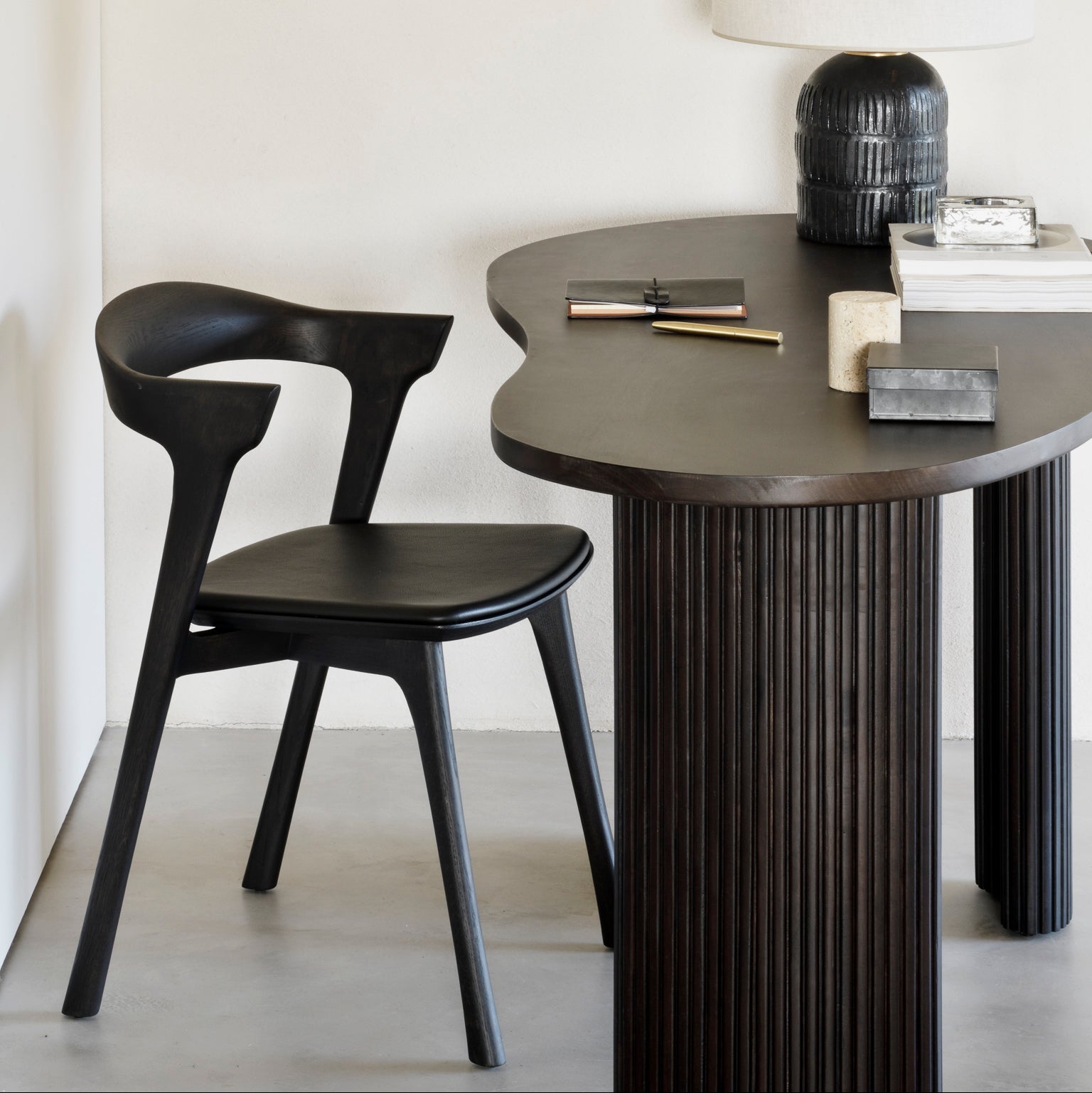 Ethnicraft Bok Dining Chair styled in a dining room