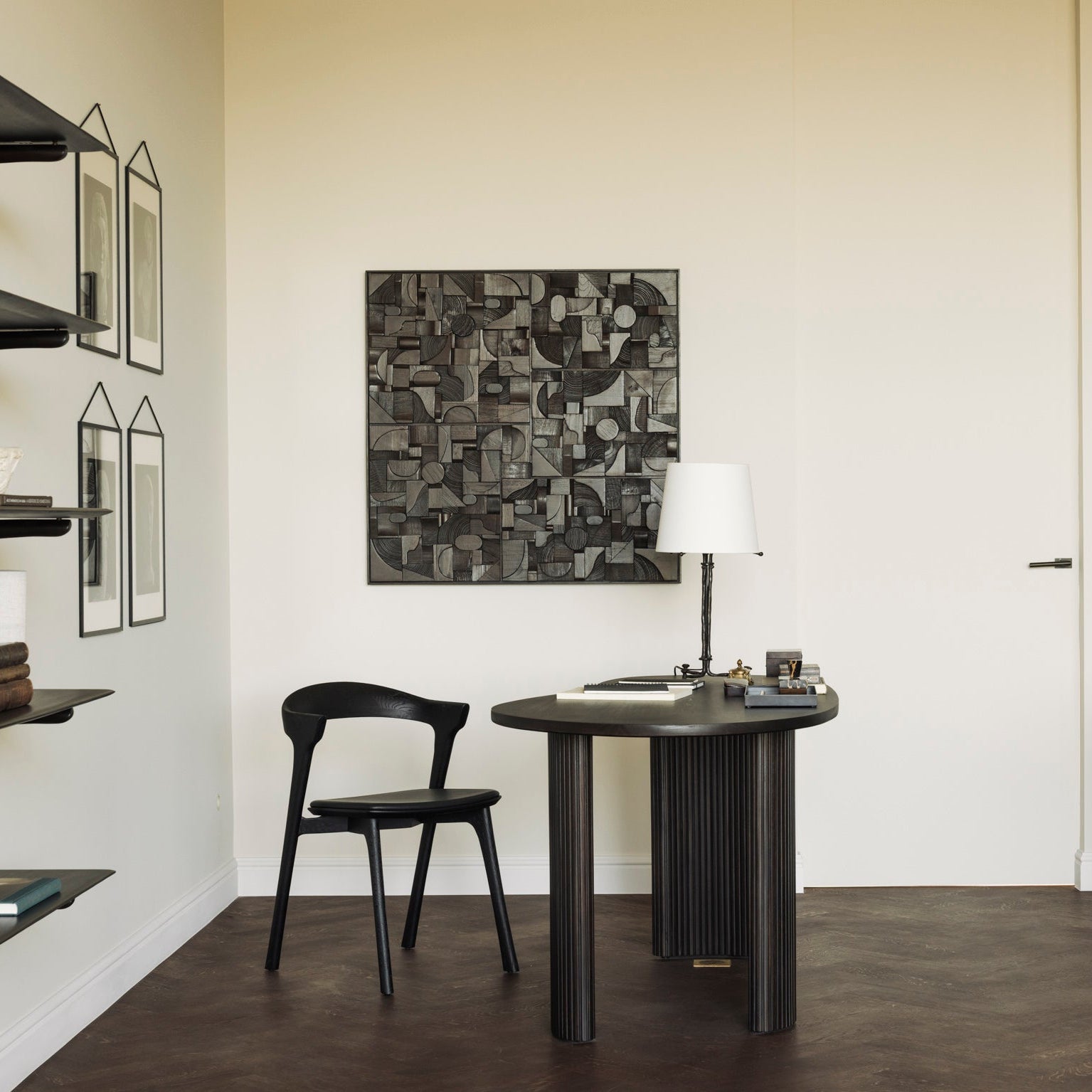 Ethnicraft Bricks Wall Art styled in a dining room
