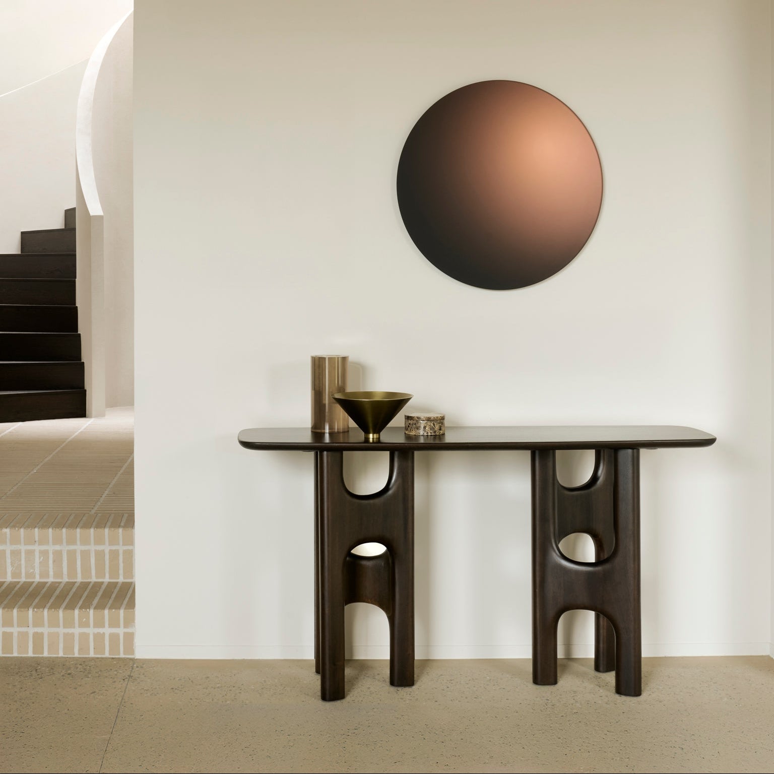 Ethnicraft Flow Console, FSC-certified solid wood furniture by Belgian brand