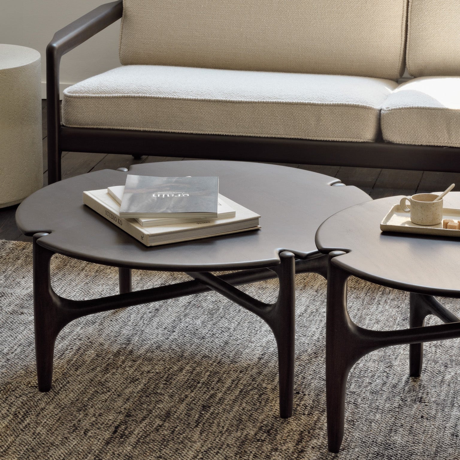 Ethnicraft Pi Coffee Table, FSC-certified solid wood furniture by Belgian brand