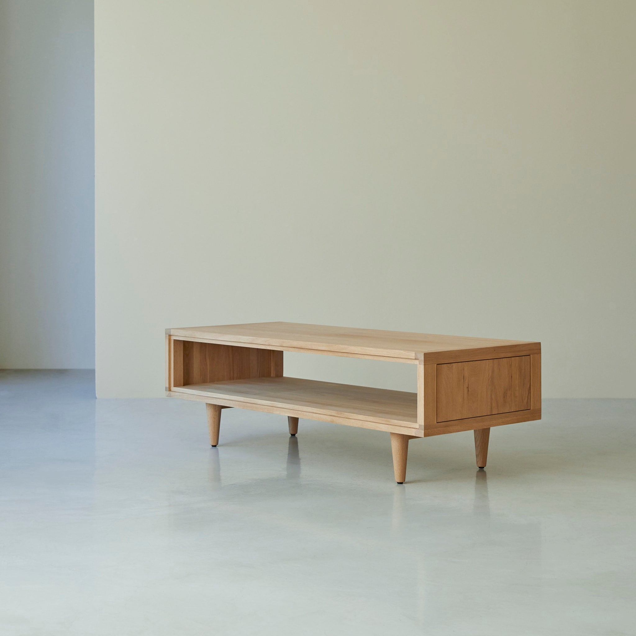 Tikamoon Jonàk coffee table in solid oak, alternate angle