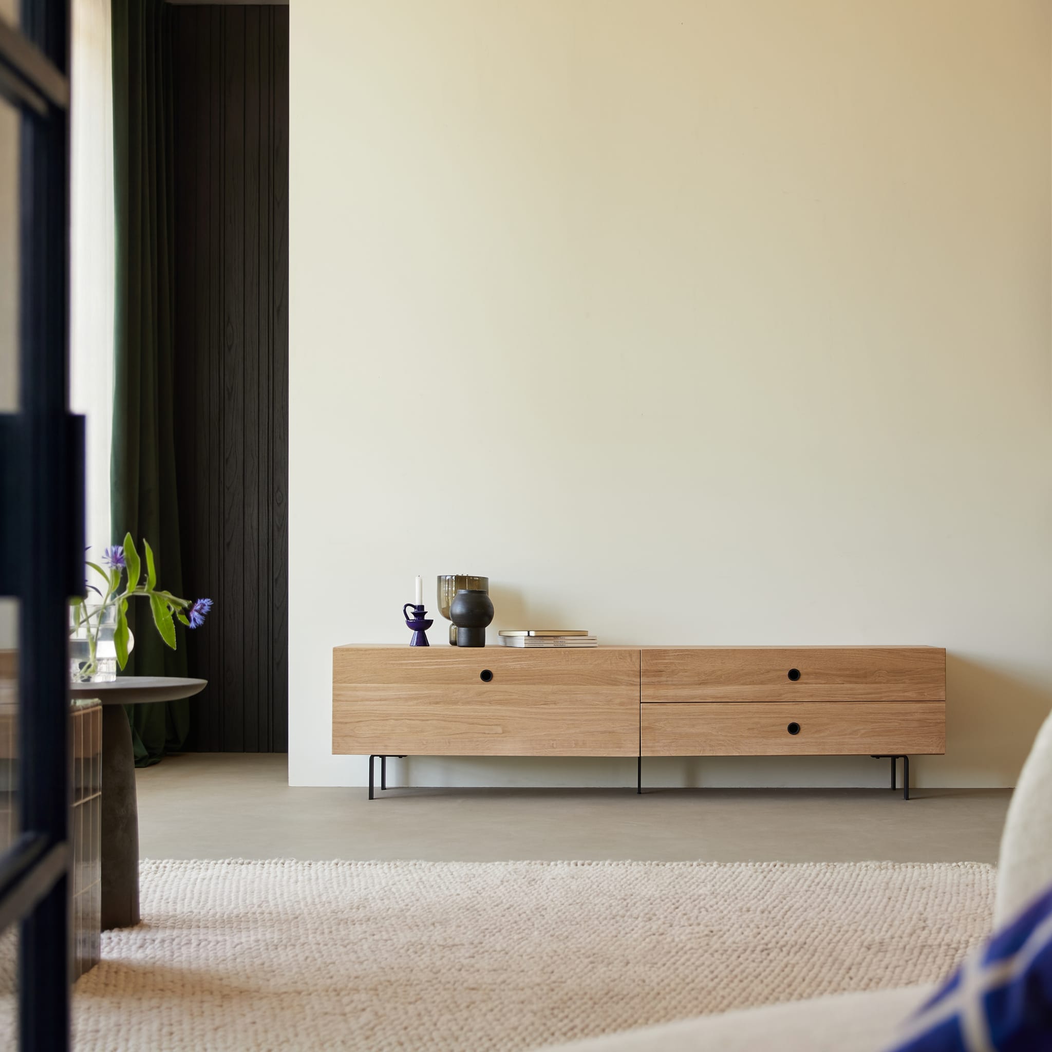 Tikamoon Jeanne TV stand in solid oak
