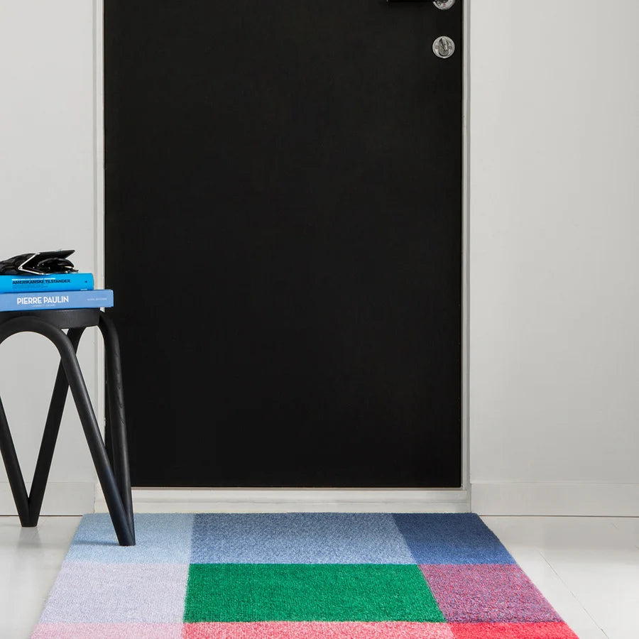 Heymat Mix Doormat in Meadow, recycled PET yarn doormat, Norwegian sustainable design