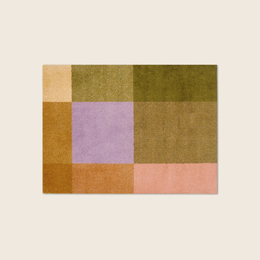 Heymat Mix Teklan in Meadow, recycled PET yarn doormat, Norwegian sustainable design