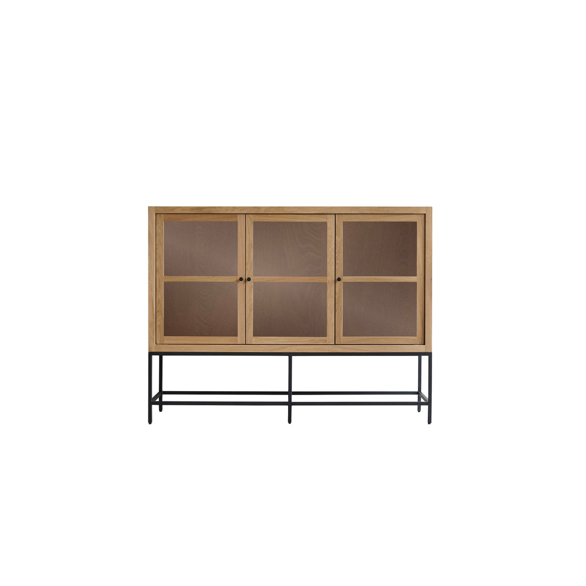 Babeth oak and glass cabinet, additional close-up detail