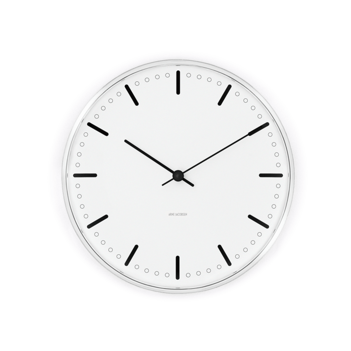 Arne Jacobsen Roman Wall Clock White/Black