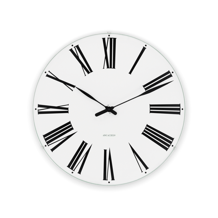 Arne Jacobsen Roman Wall Clock White/Black