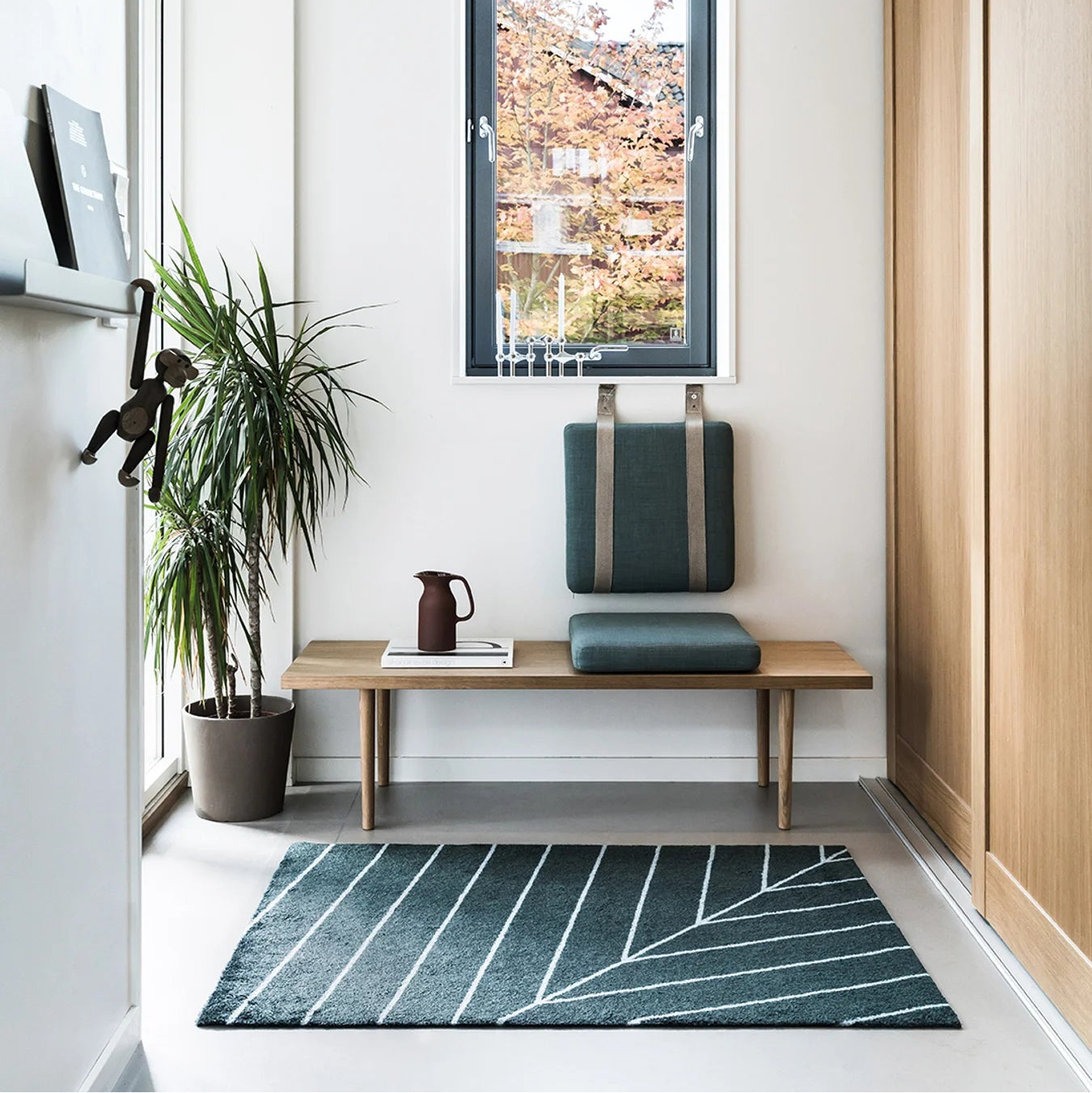 Heymat Eine in Noon, recycled PET yarn doormat, Norwegian sustainable design