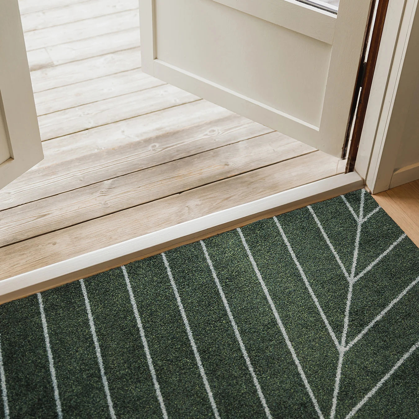 Heymat Eine in Noon, recycled PET yarn doormat, Norwegian sustainable design