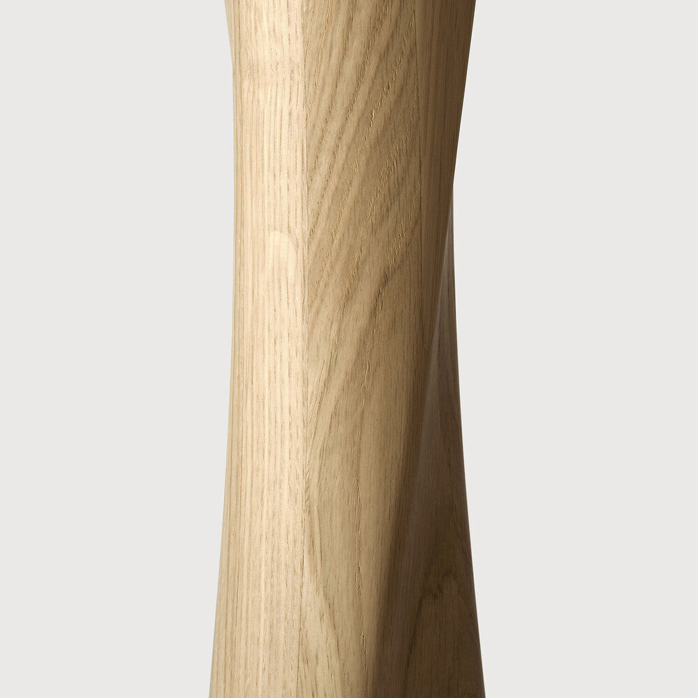Ethnicraft Torsion Round Dining Table, FSC-certified solid wood furniture by Belgian brand