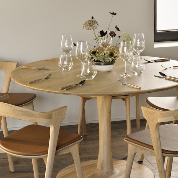 Ethnicraft Torsion Lounge Table, FSC-certified solid wood furniture by Belgian brand