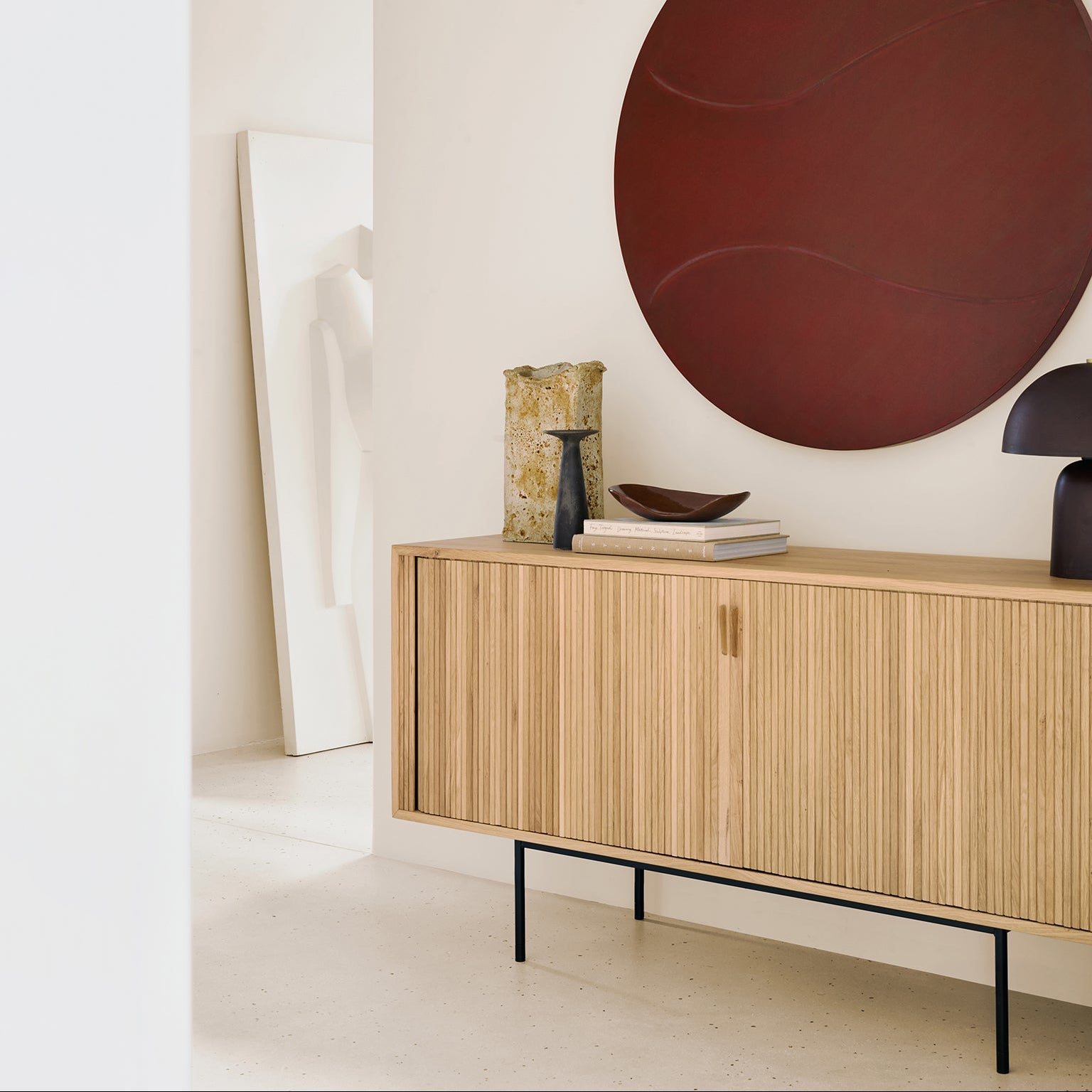 Ethnicraft Roller Max Sideboard in oak, FSC-certified solid oak