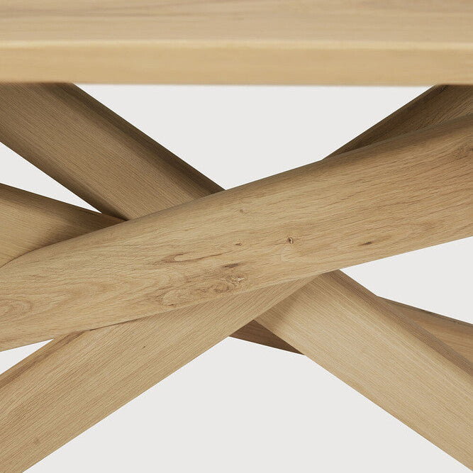 Ethnicraft Mikado Dining Table, FSC-certified solid wood furniture by Belgian brand