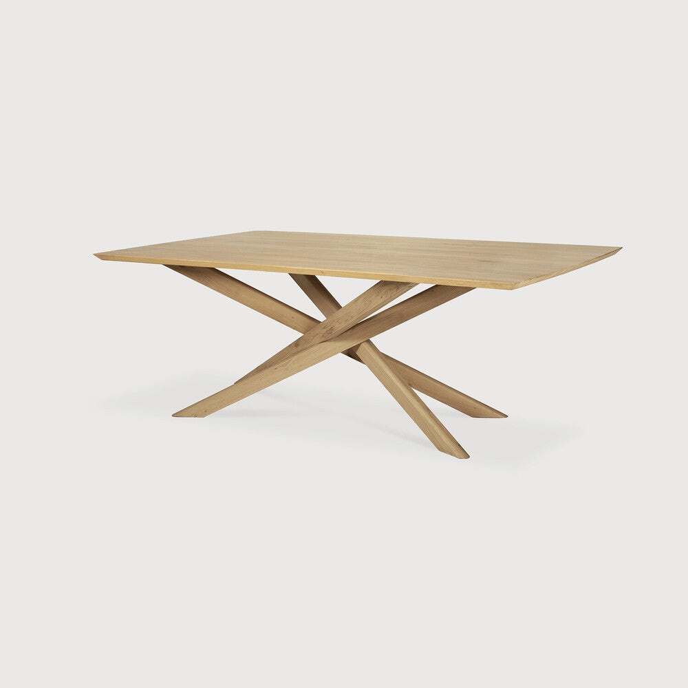 Ethnicraft Mikado Dining Table, FSC-certified solid wood furniture by Belgian brand