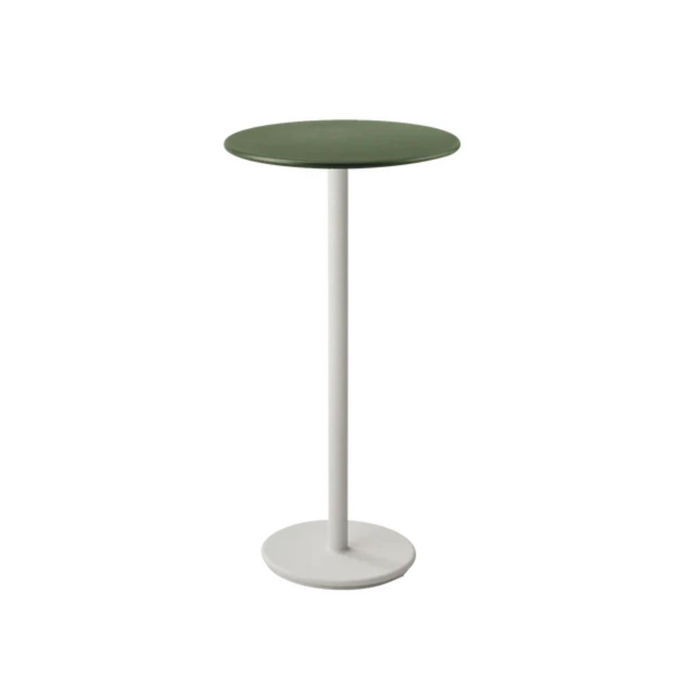 Cane-line Go Café Table Round 24" in Sand with Dark Green table top