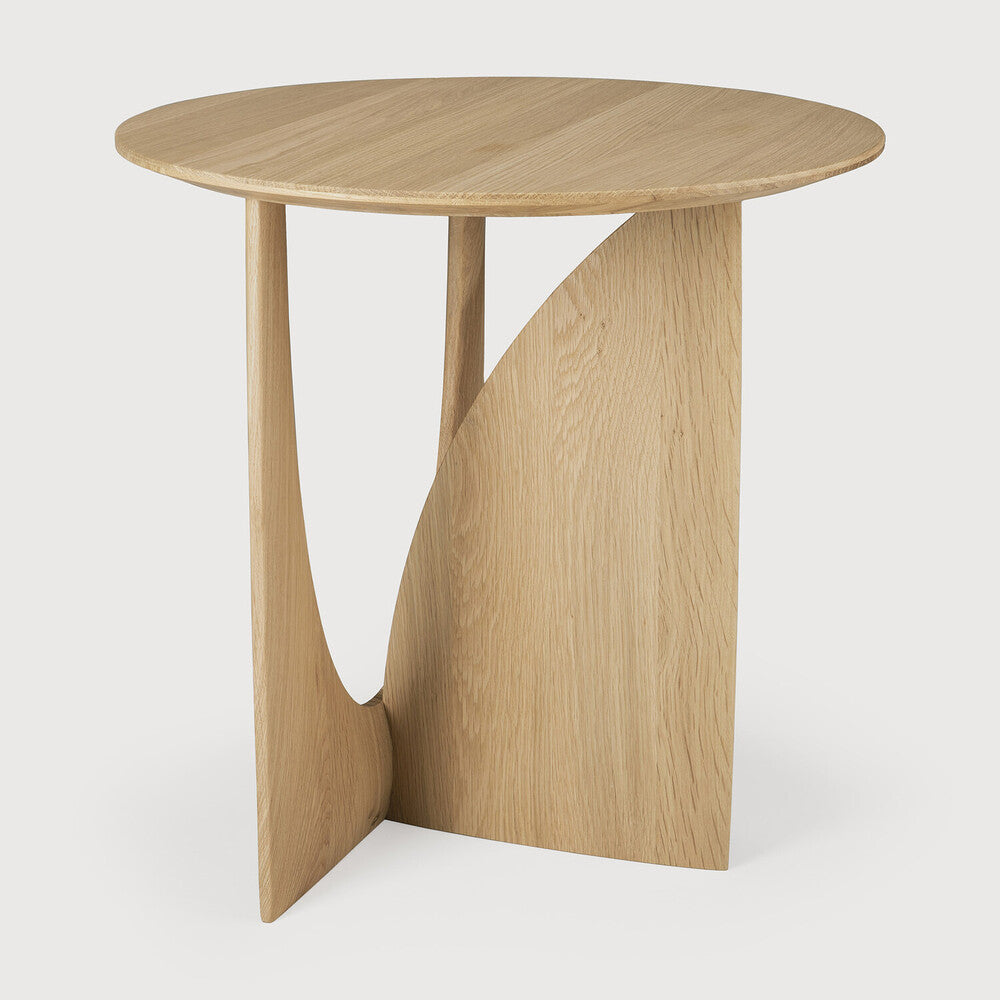 Ethnicraft Geometric Side Table, FSC-certified solid wood furniture by Belgian brand