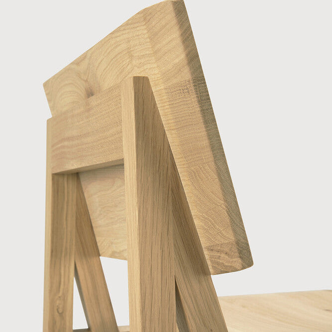 Ethnicraft N3 Counter Stool, FSC-certified solid wood furniture by Belgian brand