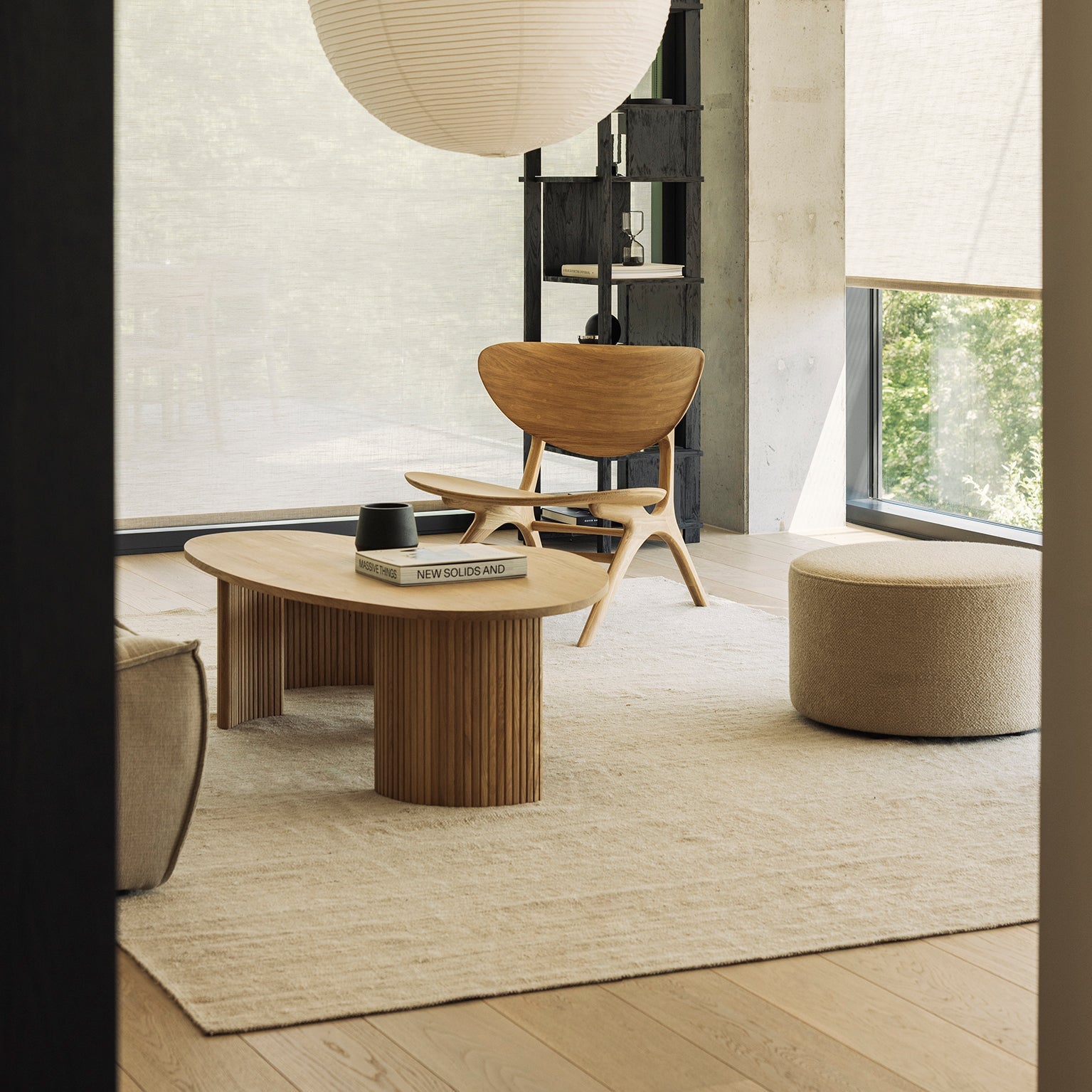 Ethnicraft Eye Lounge Chair with FSC-certified solid oak frame