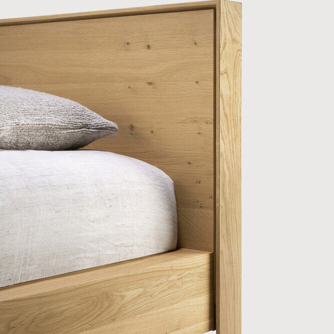Ethnicraft Nordic II Bed, FSC-certified solid wood furniture by Belgian brand