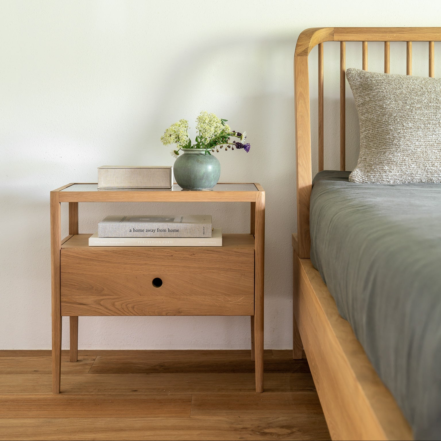 Spindle Bedside Table