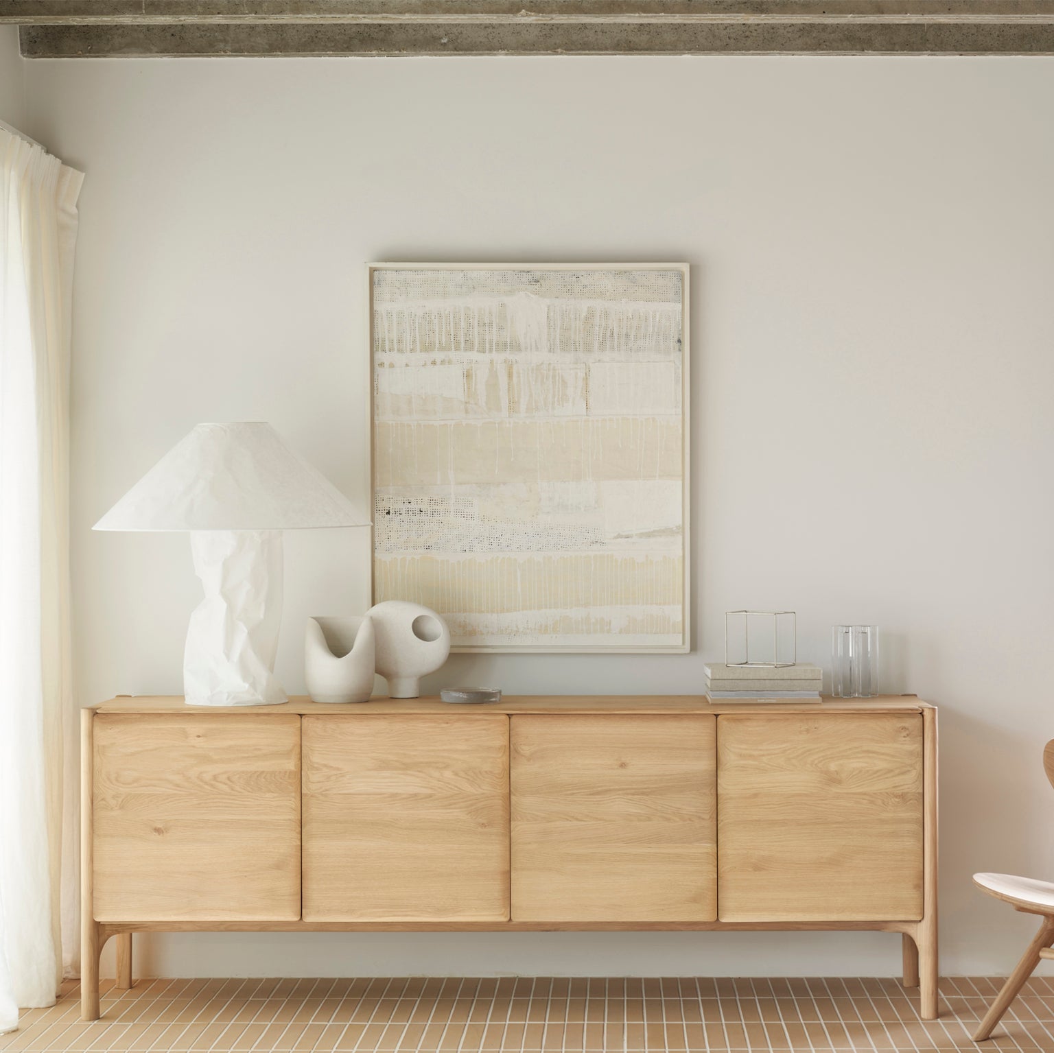 Ethnicraft PI Sideboard in oak, FSC-certified solid oak