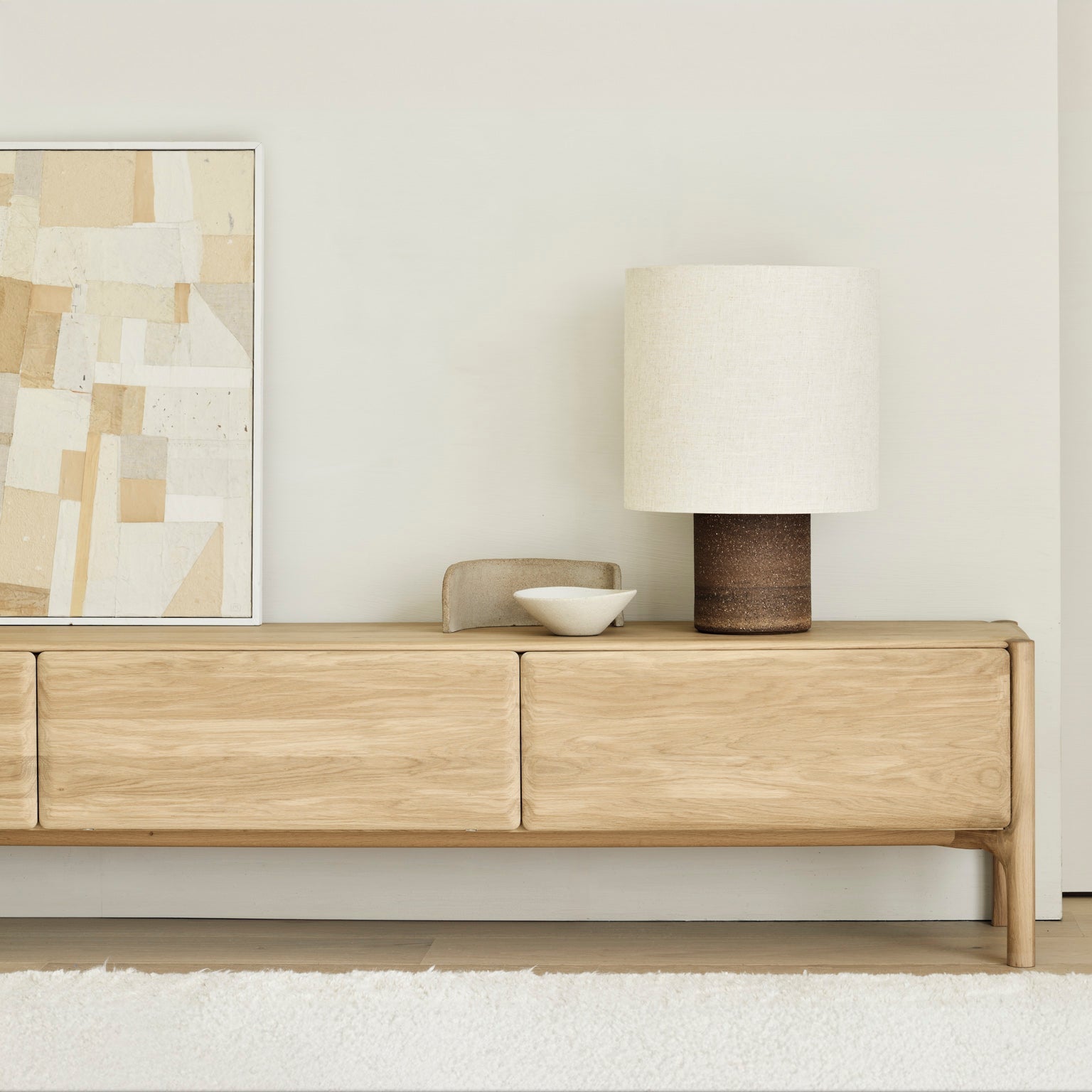 Ethnicraft PI TV Cupboard in oak, FSC-certified solid oak