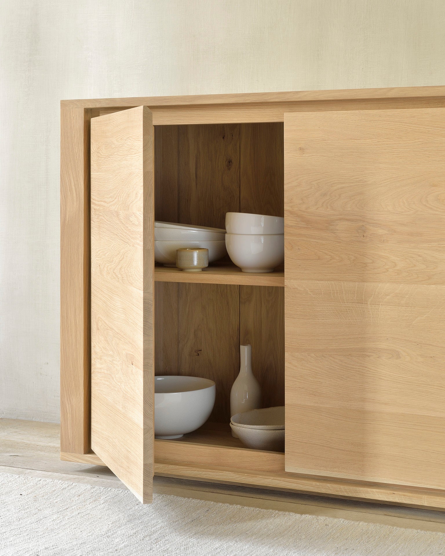 Ethnicraft Shadow Sideboard in oak, FSC-certified solid oak