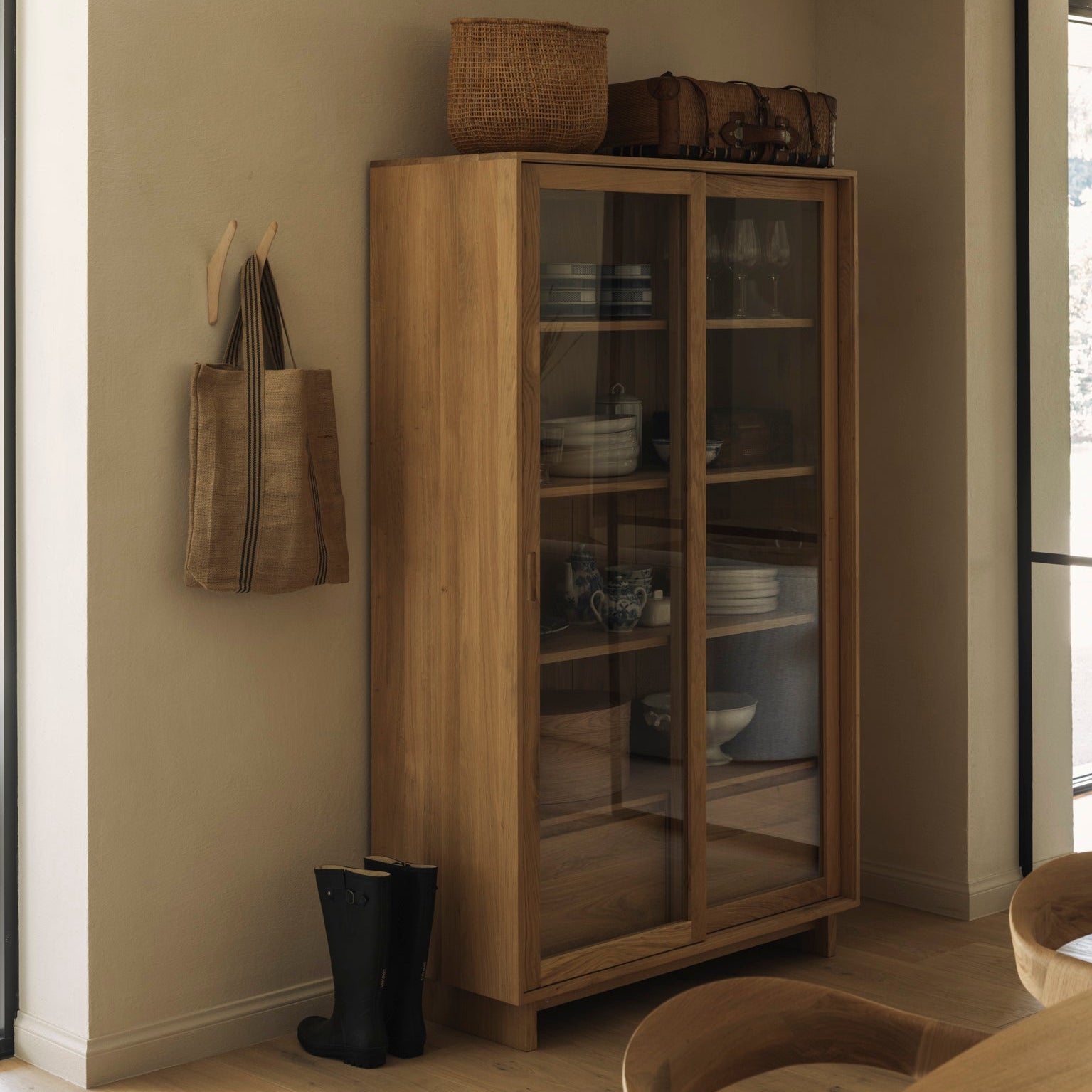 Ethnicraft Wave Cupboard, FSC-certified solid wood furniture by Belgian brand