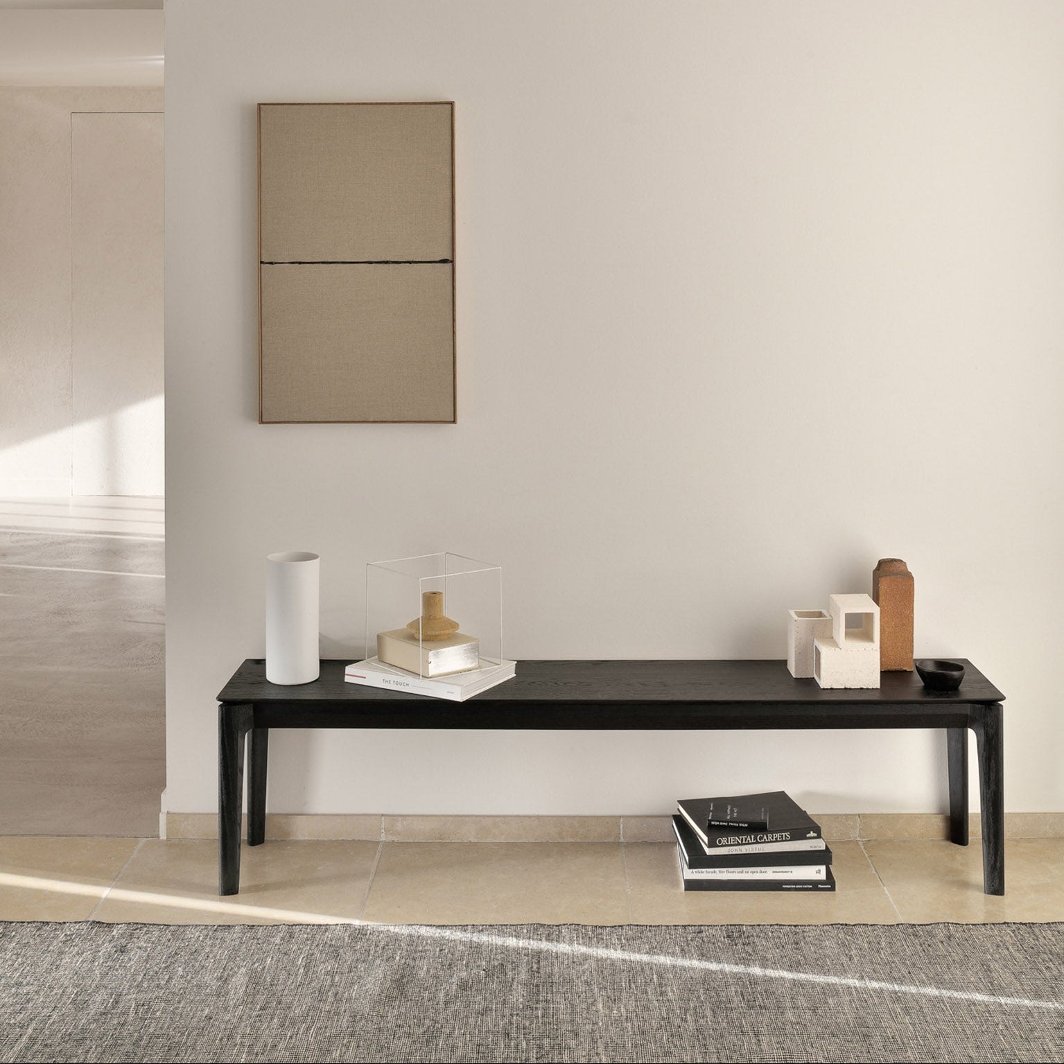 Ethnicraft Bok Bench in oak, FSC-certified solid oak, Belgian solid wood furniture