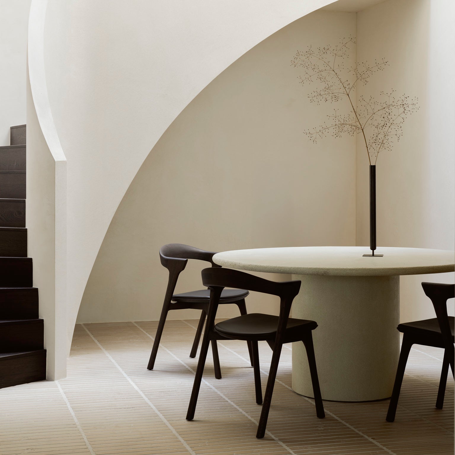 Ethnicraft Elements Dining Table styled in a dining room