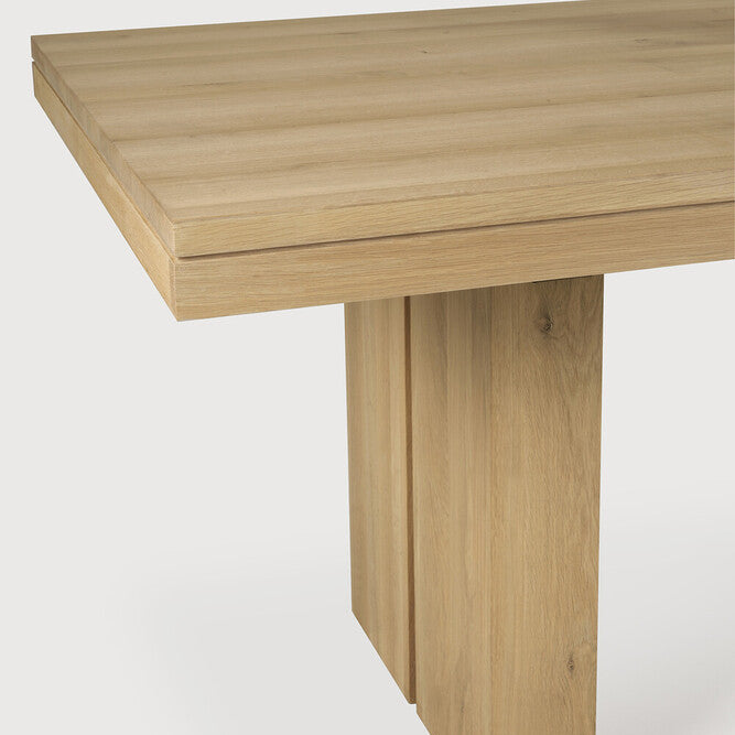 Ethnicraft Double Extendable Dining Table, FSC-certified solid wood furniture by Belgian brand