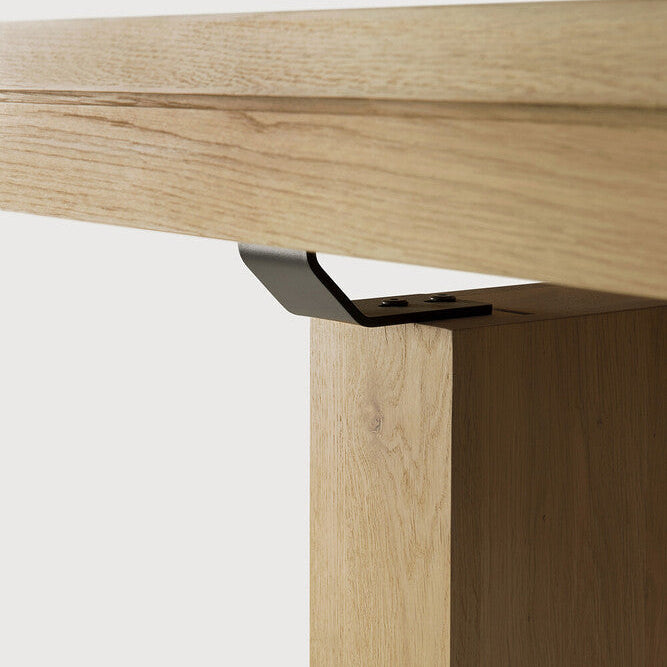 Ethnicraft Double Extendable Dining Table, FSC-certified solid wood furniture by Belgian brand