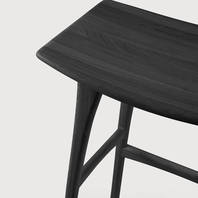 Ethnicraft Osso Stool, FSC-certified solid wood furniture by Belgian brand