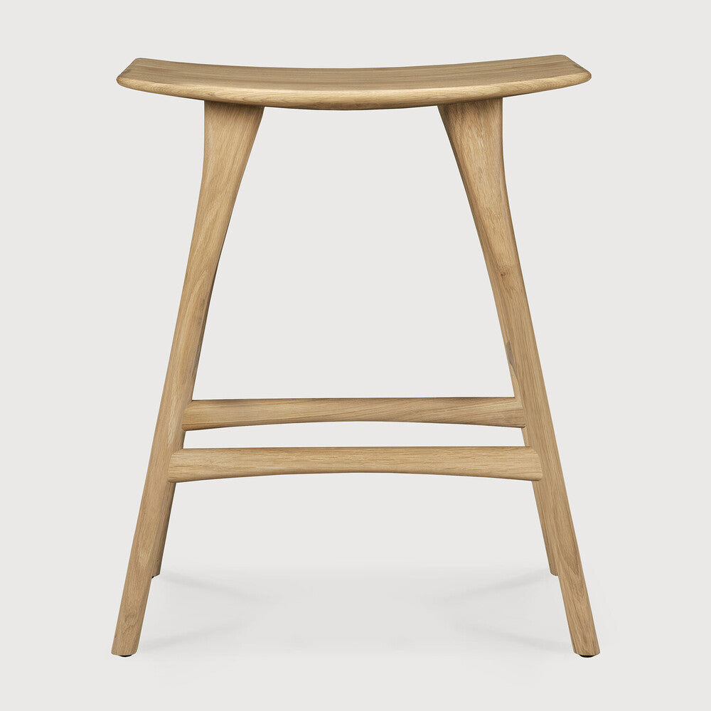 Bok Counter Stool in oak by Ethnicraft, contemporary wooden design from Comosum