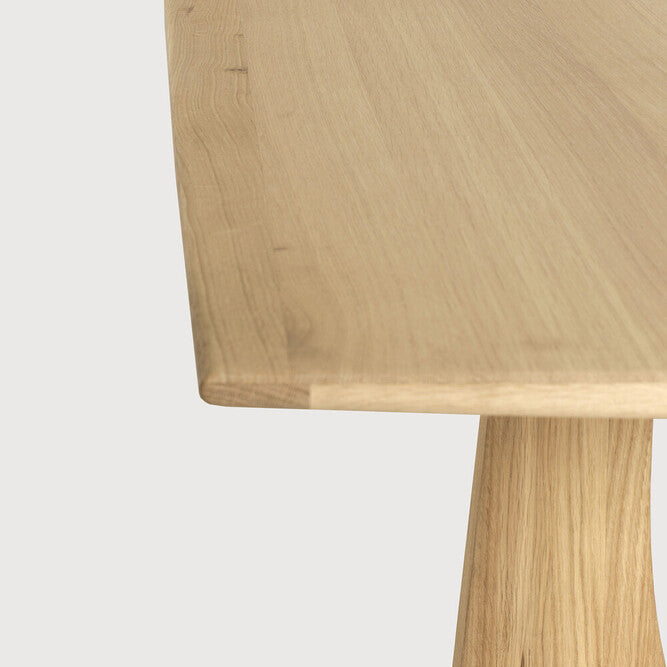 Ethnicraft Geometric Rectangle Dining Table, FSC-certified solid wood furniture by Belgian brand