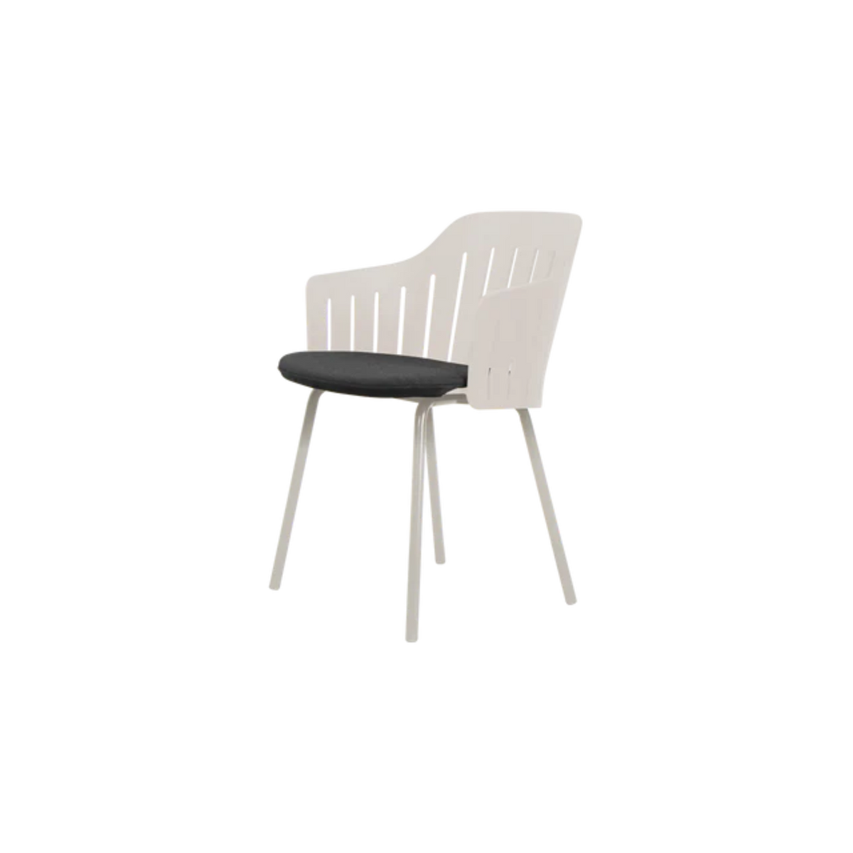 Cane-line Choice Chair with 4 Legs INDOOR/OUTDOOR in Sand with Black cushion