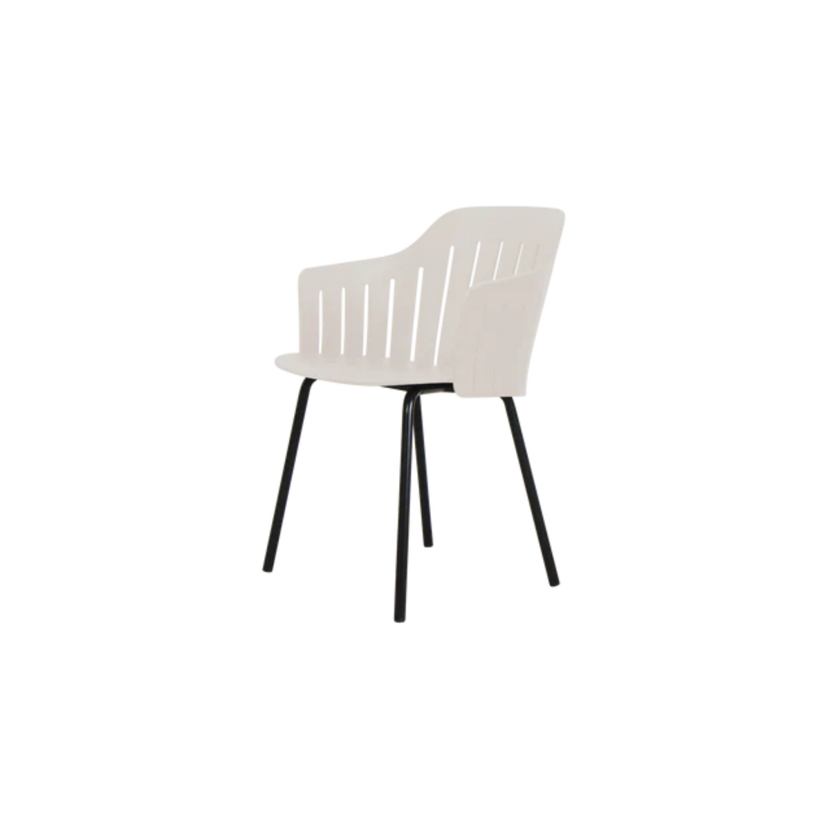 Cane-line Choice Chair with 4 Legs INDOOR/OUTDOOR in Sand with Black base, no cushion