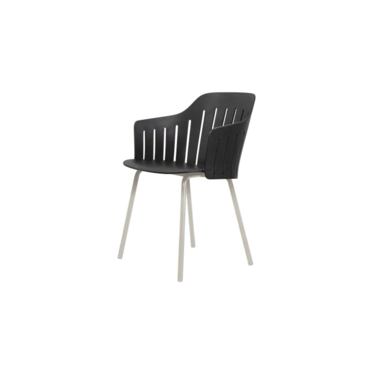 Cane-line Choice Chair with 4 Legs INDOOR/OUTDOOR in Black with Sand base, no cushion