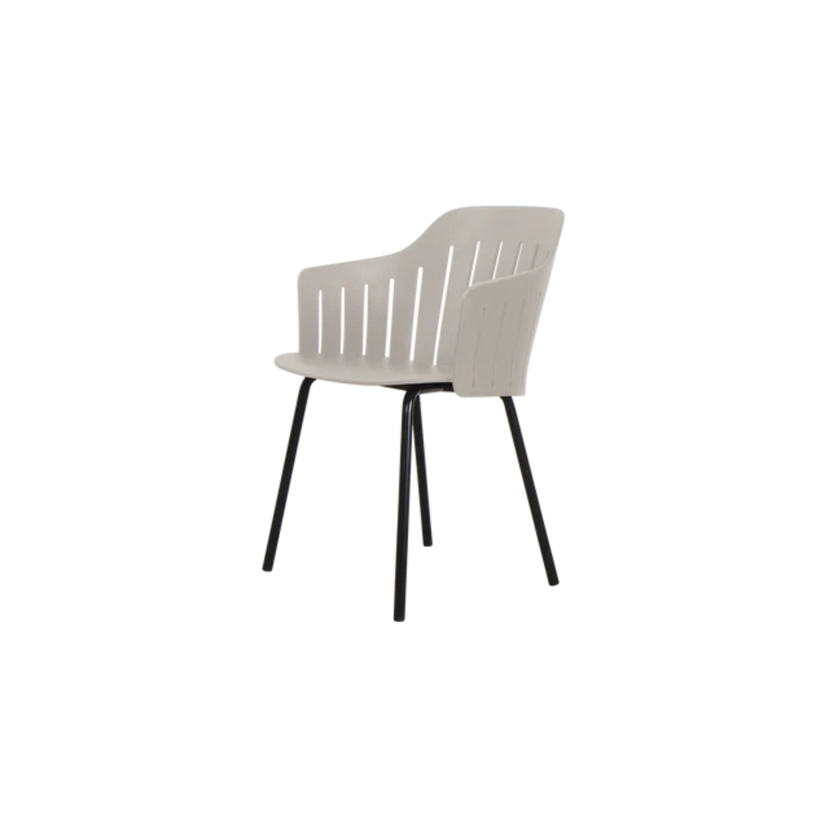 Cane-line Choice Chair with 4 Legs INDOOR/OUTDOOR in Taupe with Black base, no cushion