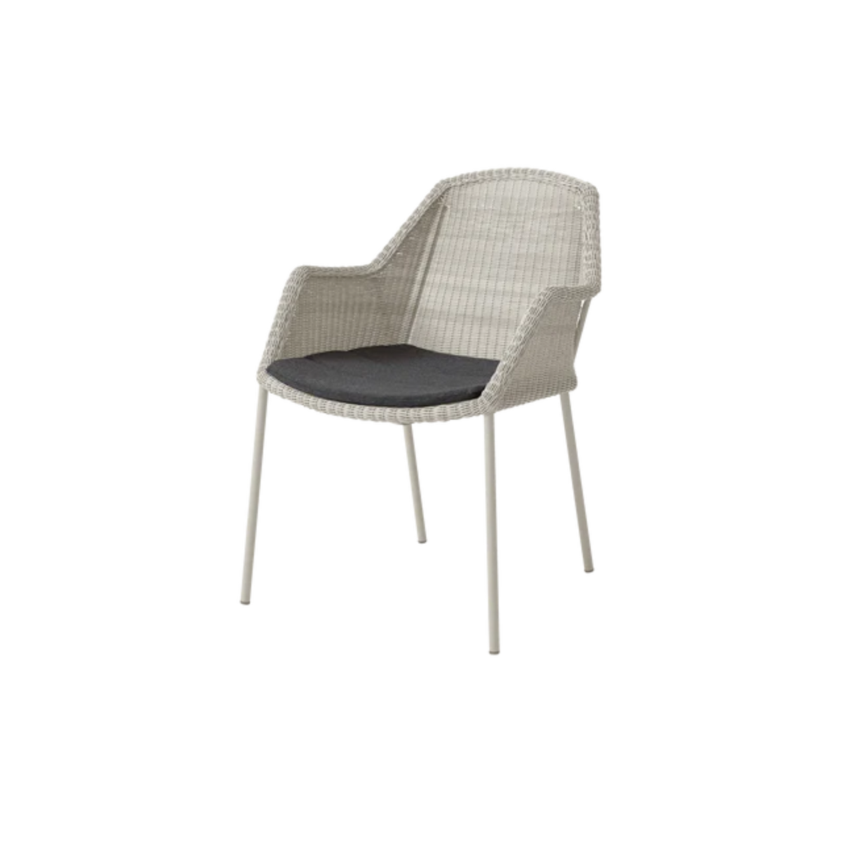 Cane-line Breeze Chair, Stackable in Sand with Black cushion