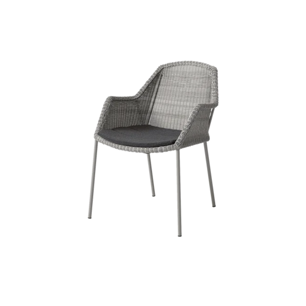 Cane-line Breeze Chair, Stackable in Taupe with Black cushion
